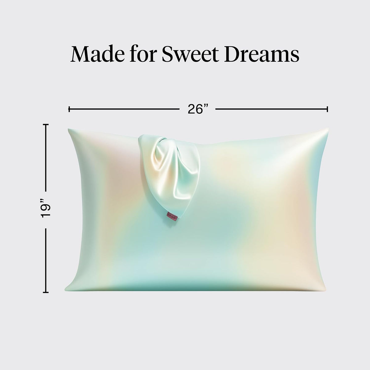 Kitsch Satin Pillowcase with Zipper - 2 pcs Standard Size, Aura