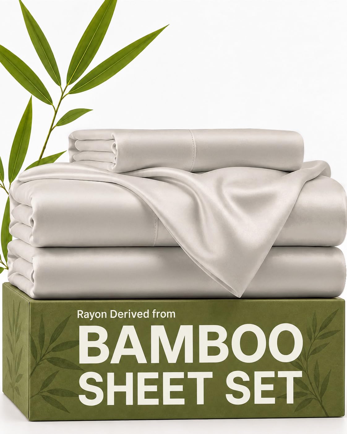 100% Rayon Derived from Bamboo - Bamboo Sheets Queen Size - Black
