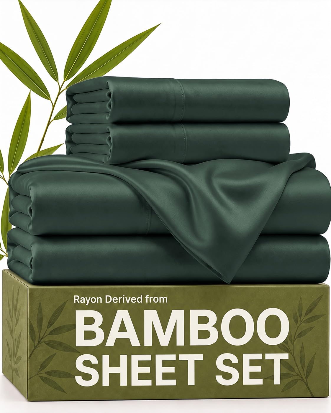 100% Rayon Derived from Bamboo - Bamboo Sheets Queen Size - Black
