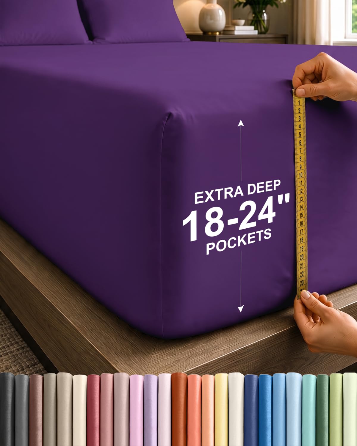 CGK Extra Deep Queen Single Fitted Sheet Only - Brown