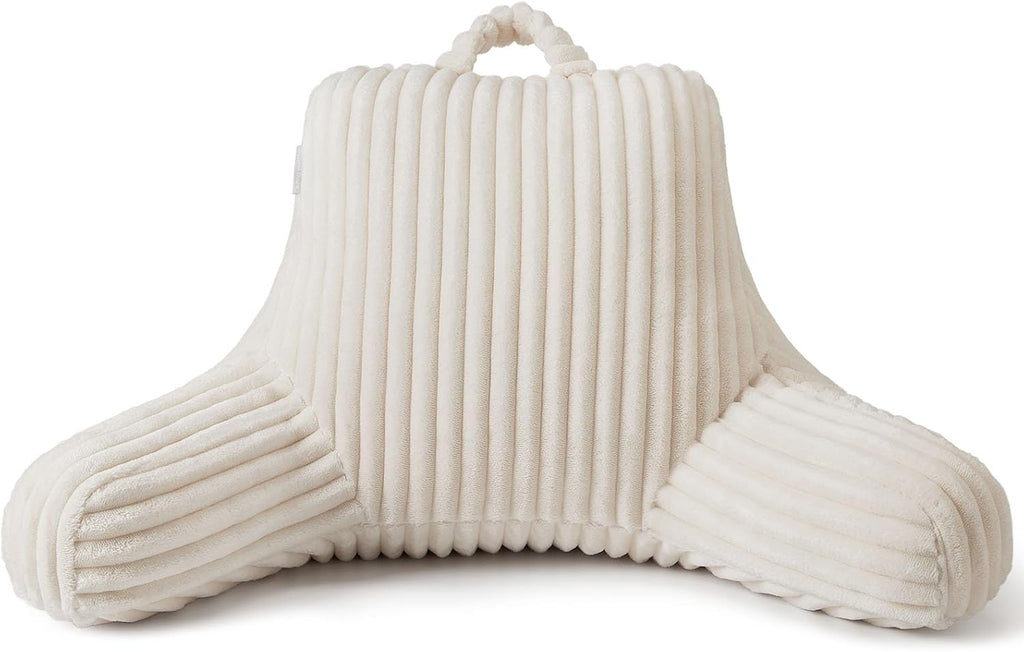 Blissful Diary Reading Pillow for Bed, Backrest Pillow, Cream White