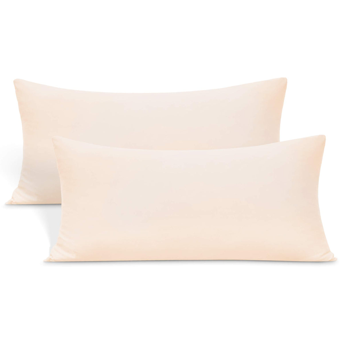 N&Y HOME Jersey Knit Pillow Cases Standard/Queen Set of 2, Light Gray