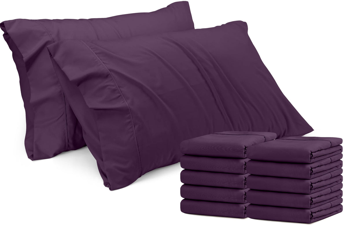 Pillow Covers Queen Size Set of 4, Soft and Comfy Pillow Cases, White