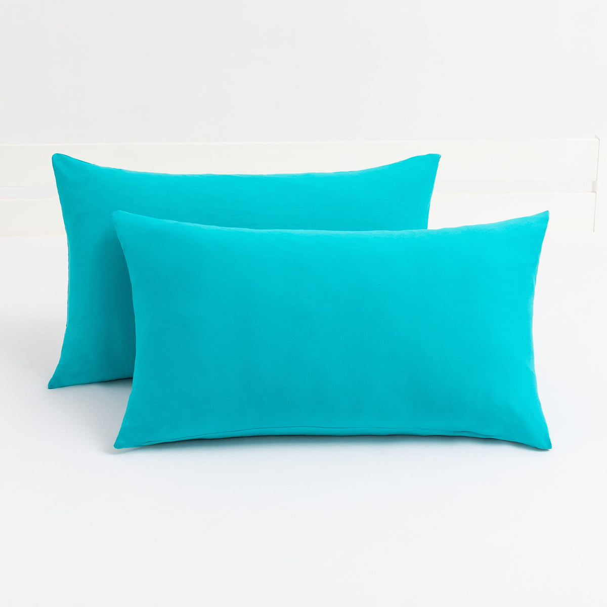 N&Y HOME Jersey Knit Pillow Cases Standard/Queen Set of 2, Light Gray