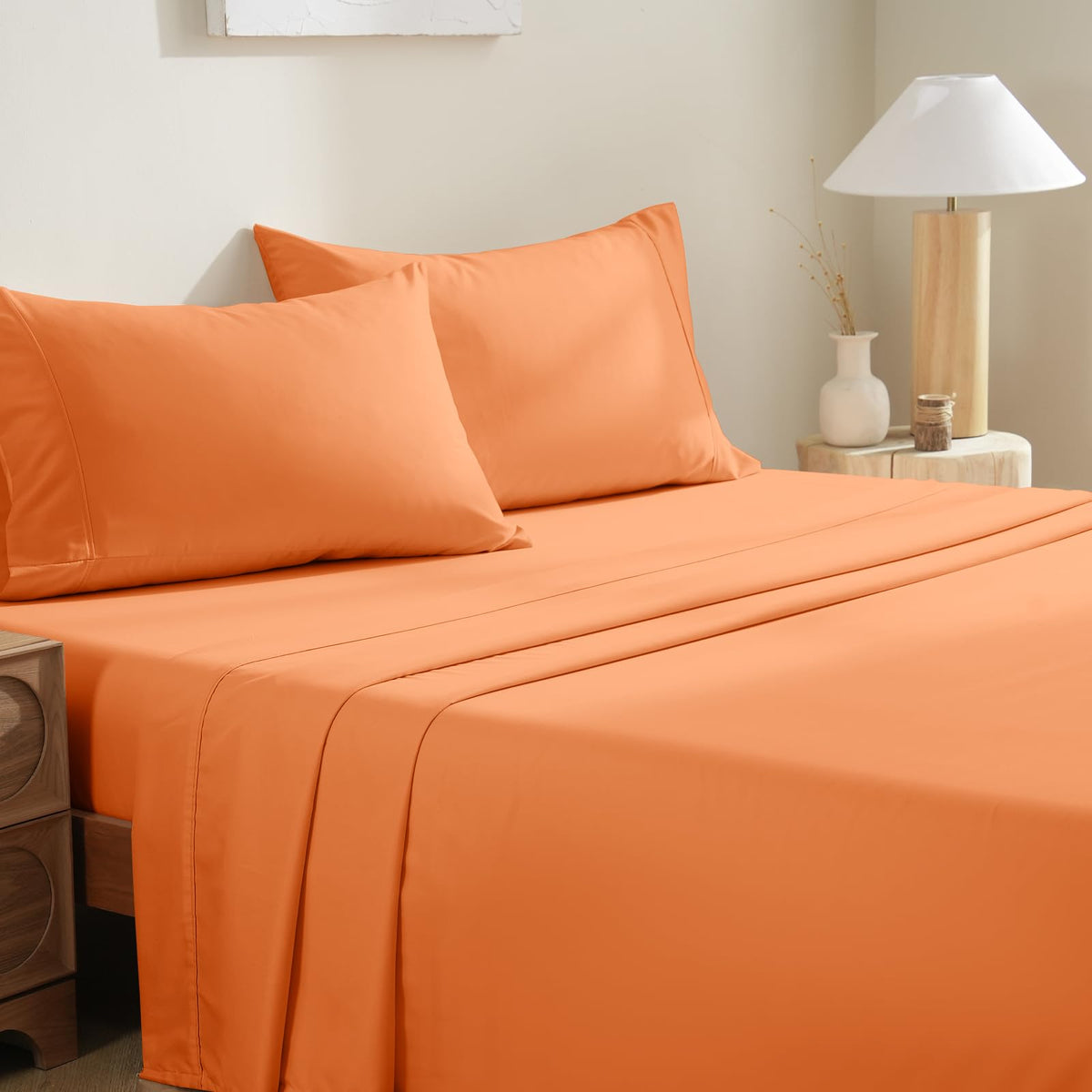 MCO Bedding Full Bed Sheets Set - Soft Bed Sheets - Cooling Breathable Bedding Set with 16" Deep Pocket (4 Pieces, Full, Sage Green)