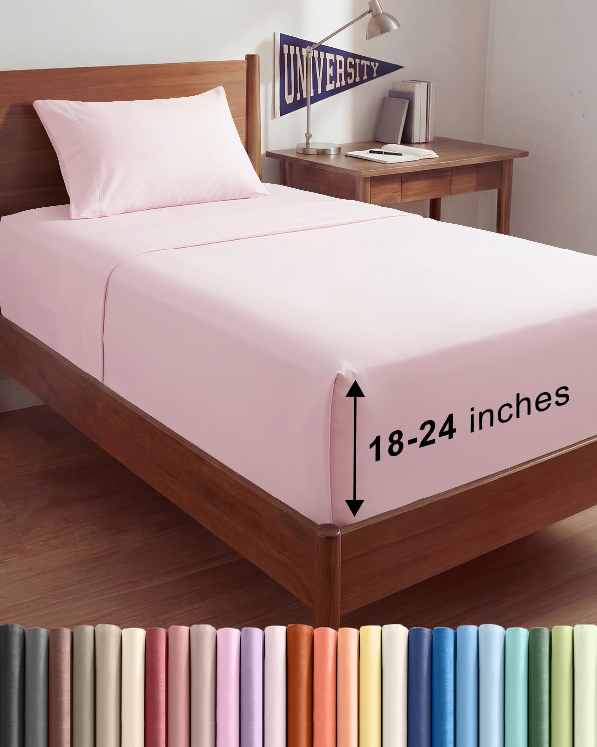 Extra Deep Queen Sheet Set - 4 Piece Breathable Cooling Sheets - Dark Grey