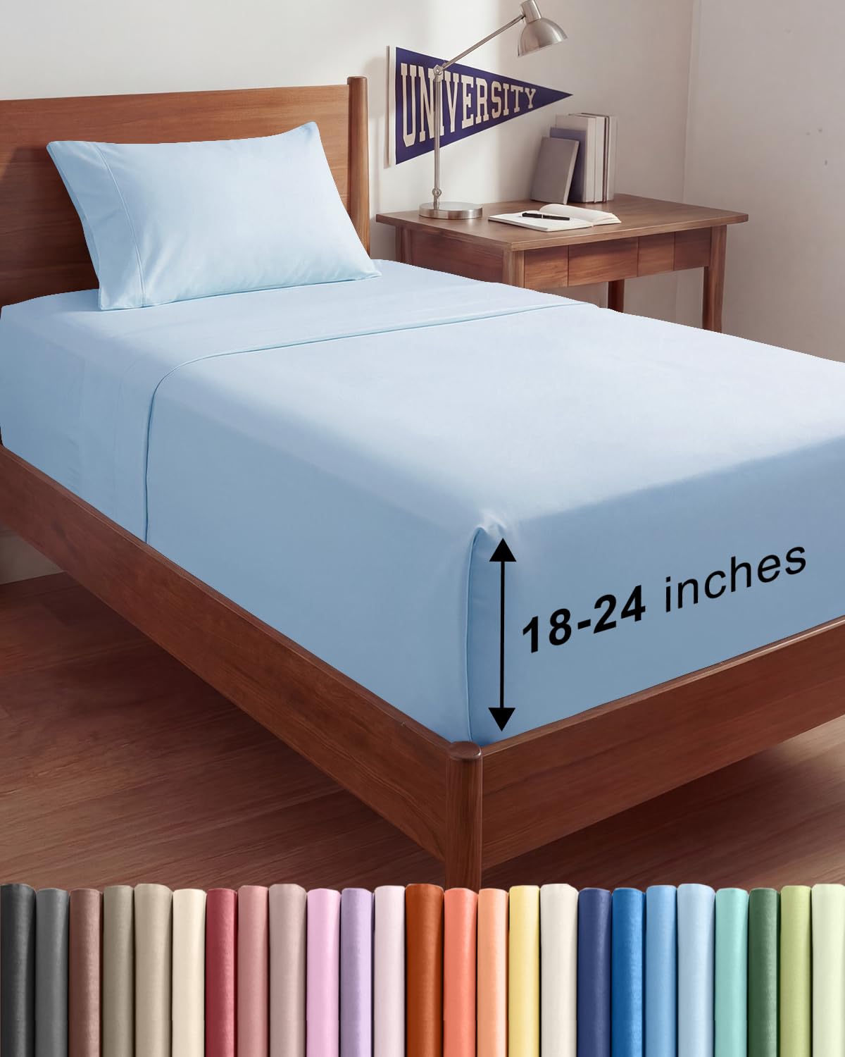 Extra Deep Queen Sheet Set - 4 Piece Breathable Cooling Sheets - Dark Grey