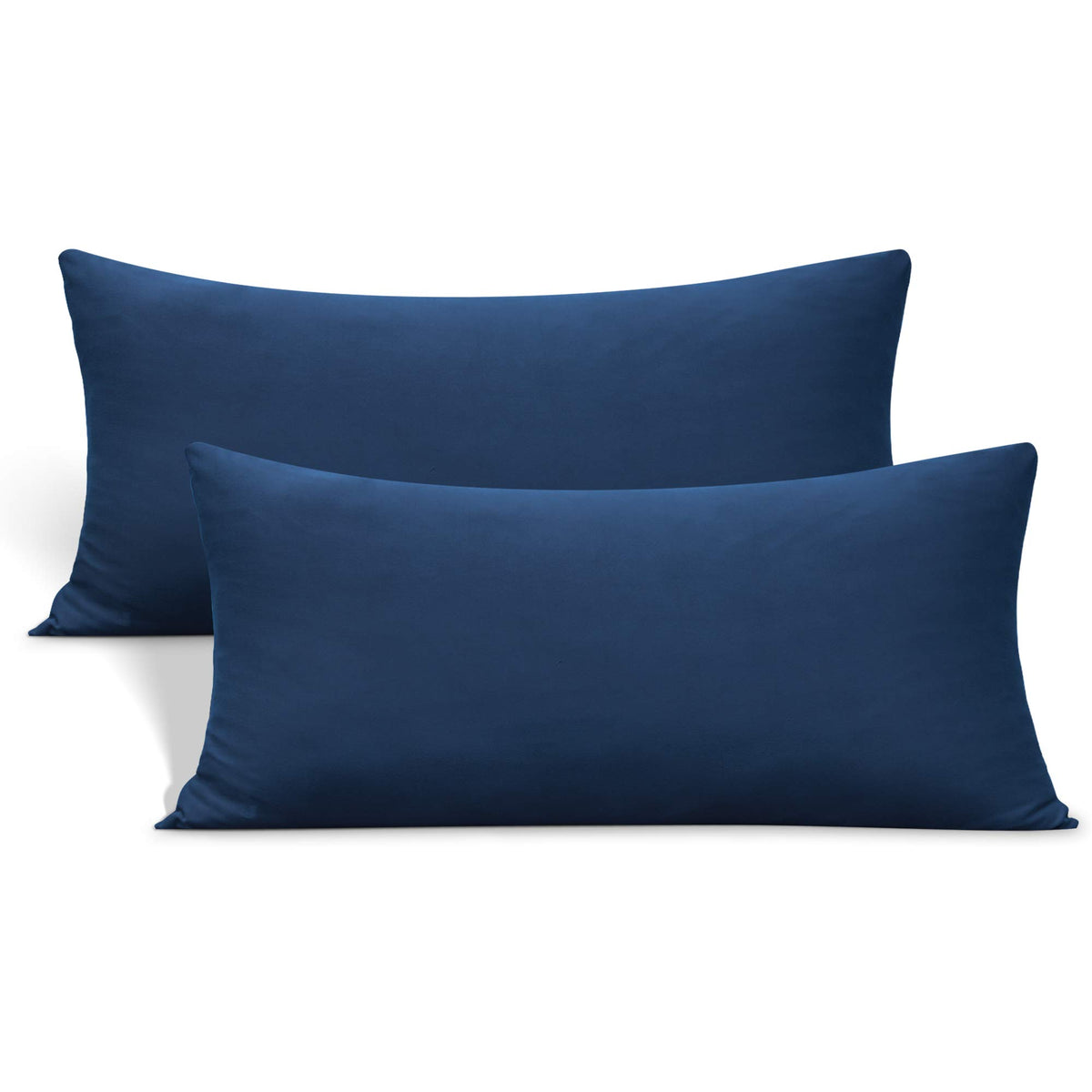 N&Y HOME Jersey Knit Pillow Cases Standard/Queen Set of 2, Light Gray
