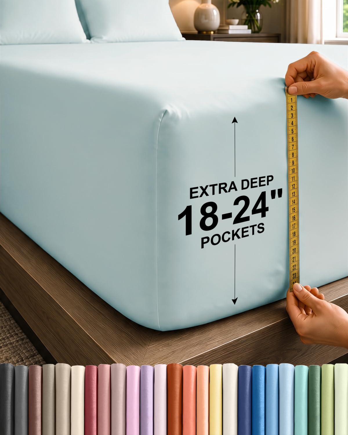 CGK Extra Deep Queen Single Fitted Sheet Only - Brown