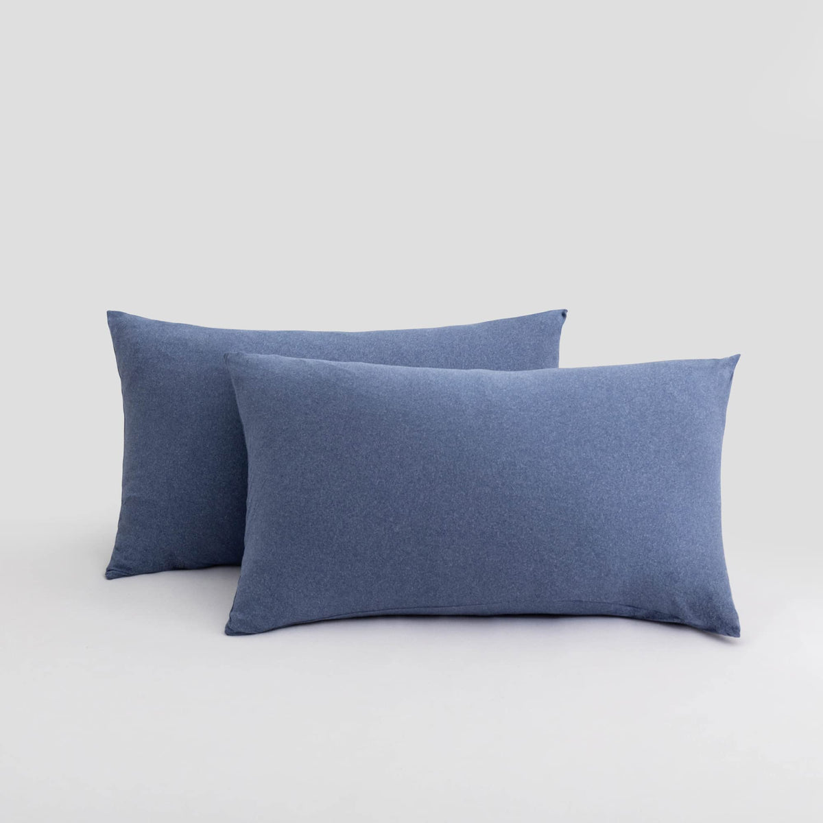 N&Y HOME Jersey Knit Pillow Cases Standard/Queen Set of 2, Light Gray