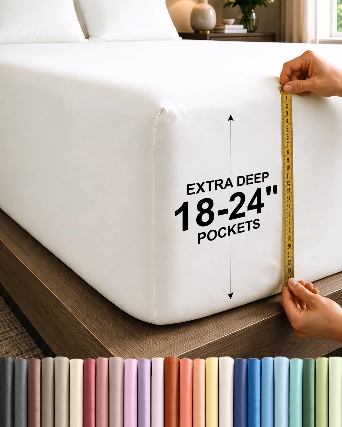 CGK Extra Deep Queen Single Fitted Sheet Only - Brown