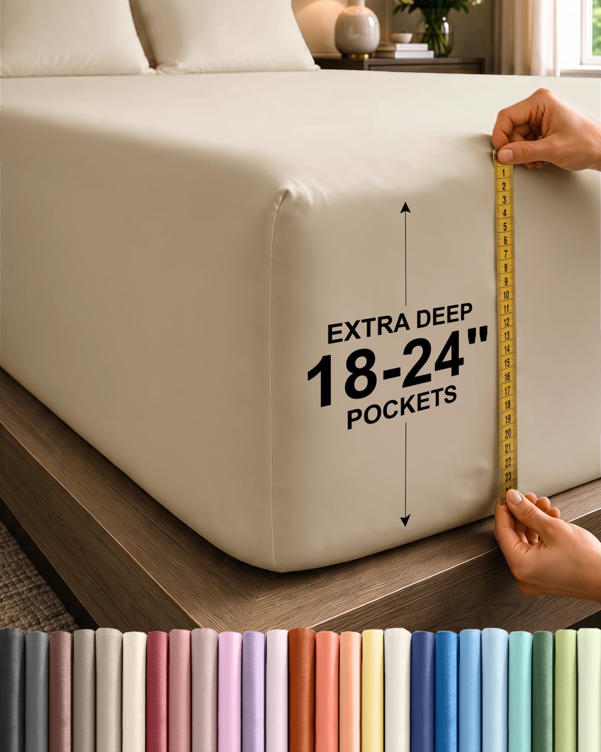 CGK Extra Deep Queen Single Fitted Sheet Only - Brown