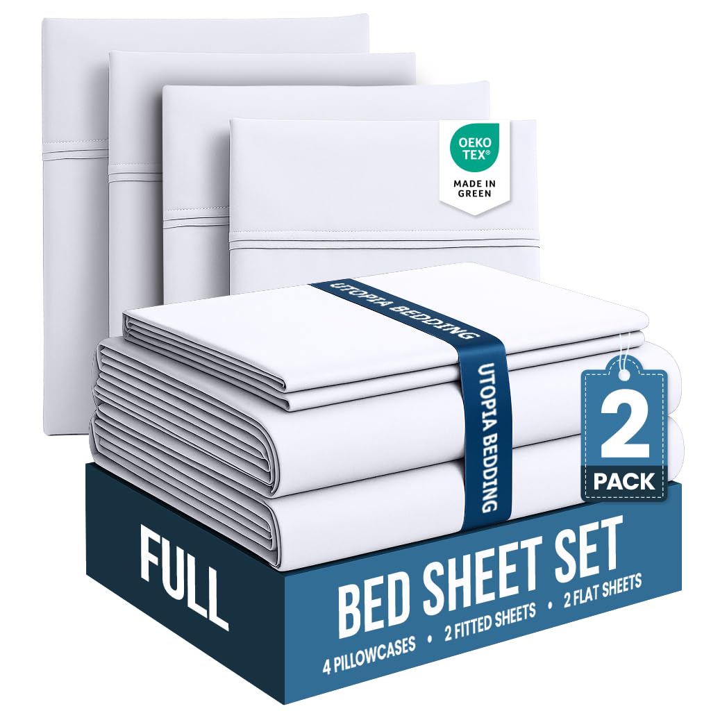 Queen Sheets Set, 4 Pieces 16" Deep Pocket Hotel Luxury Bed Sheets, Brown