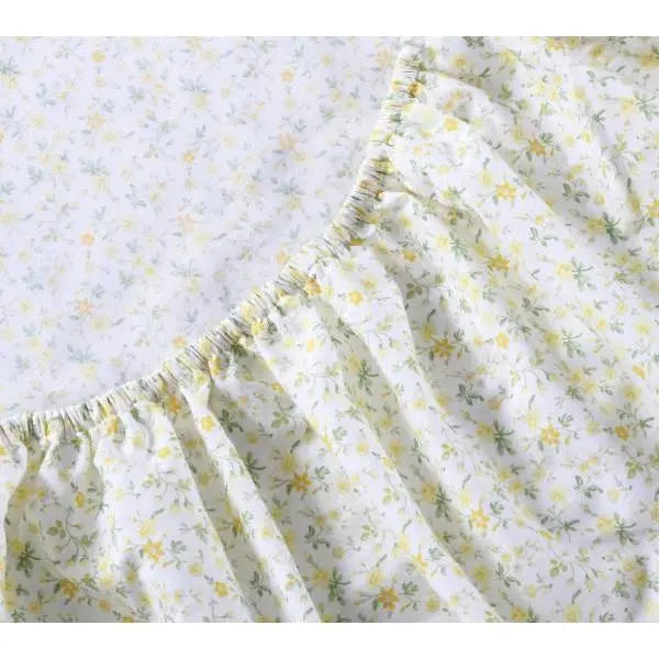 Laura Ashley Evie Yellow Cotton Full Sheet Set