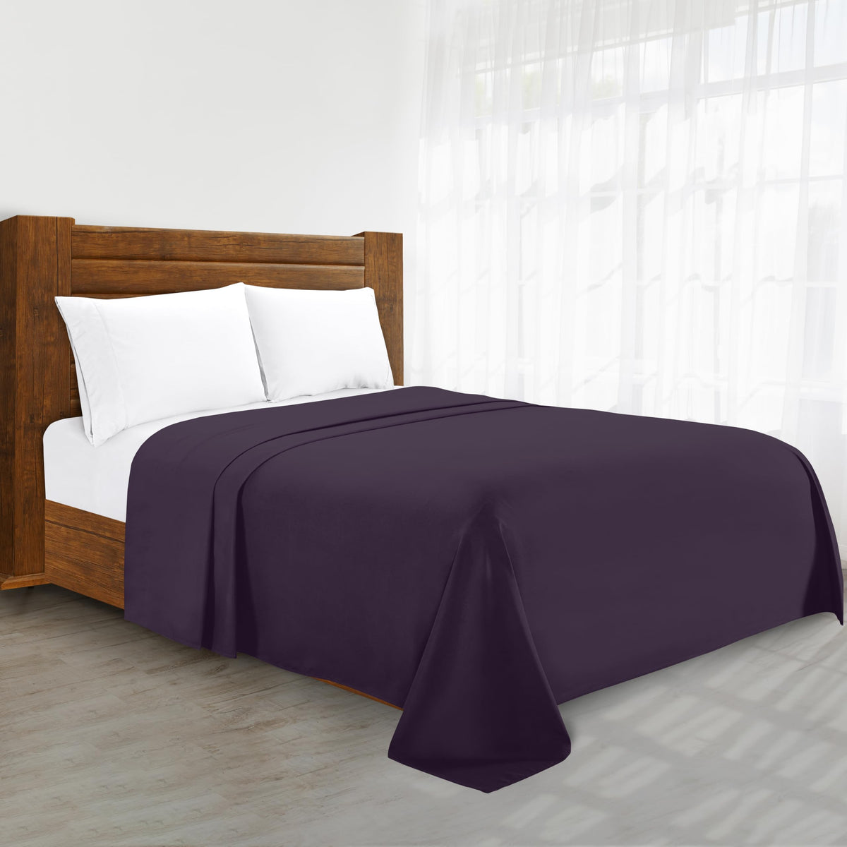 Luxury Flat Sheet on Amazon Elegant Comfort Wrinkle-Free 1500 Premier Hotel Quality 1-Piece Flat Sheet, King Size, Cream