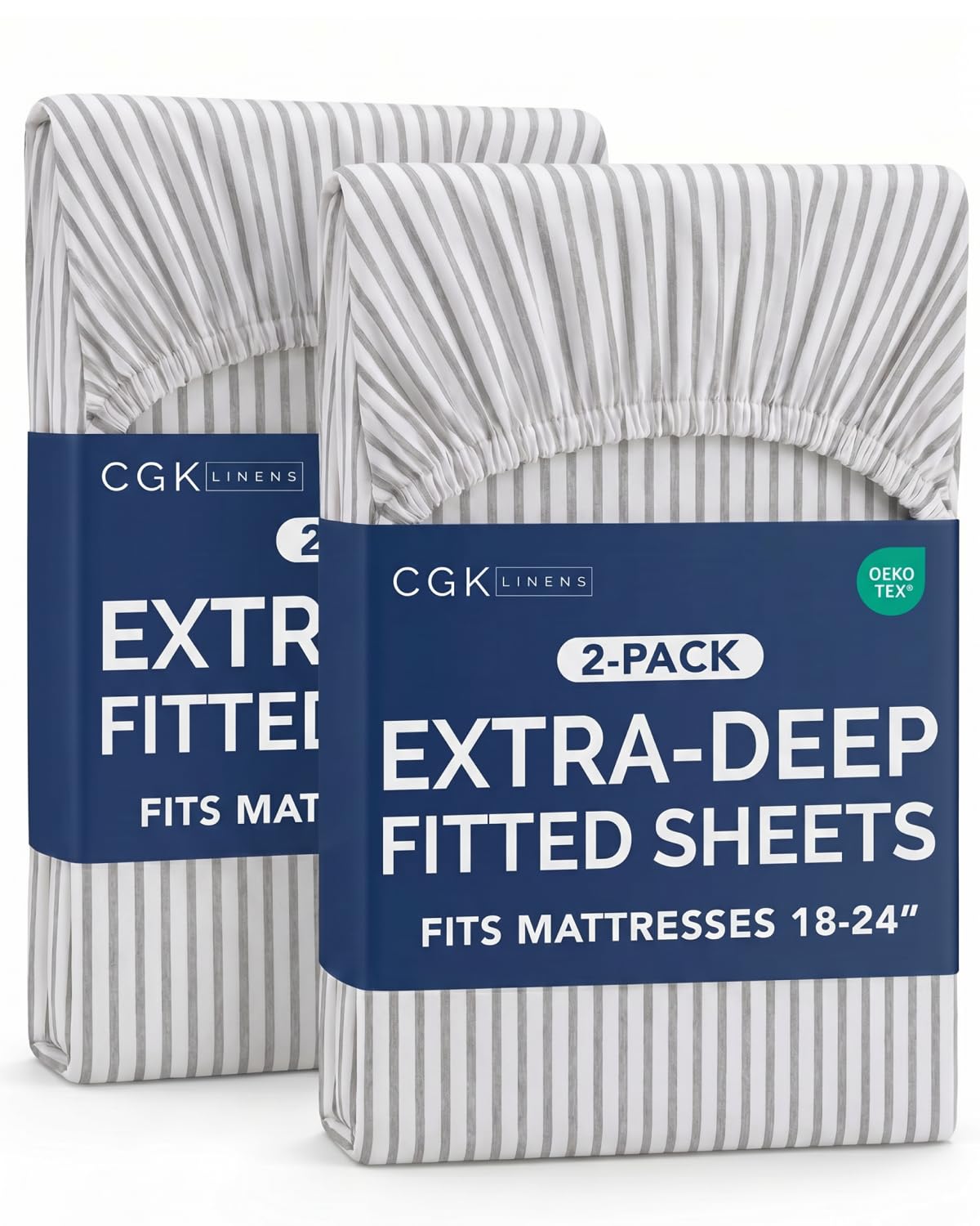 CGK Extra Deep Queen Single Fitted Sheet Only - Brown
