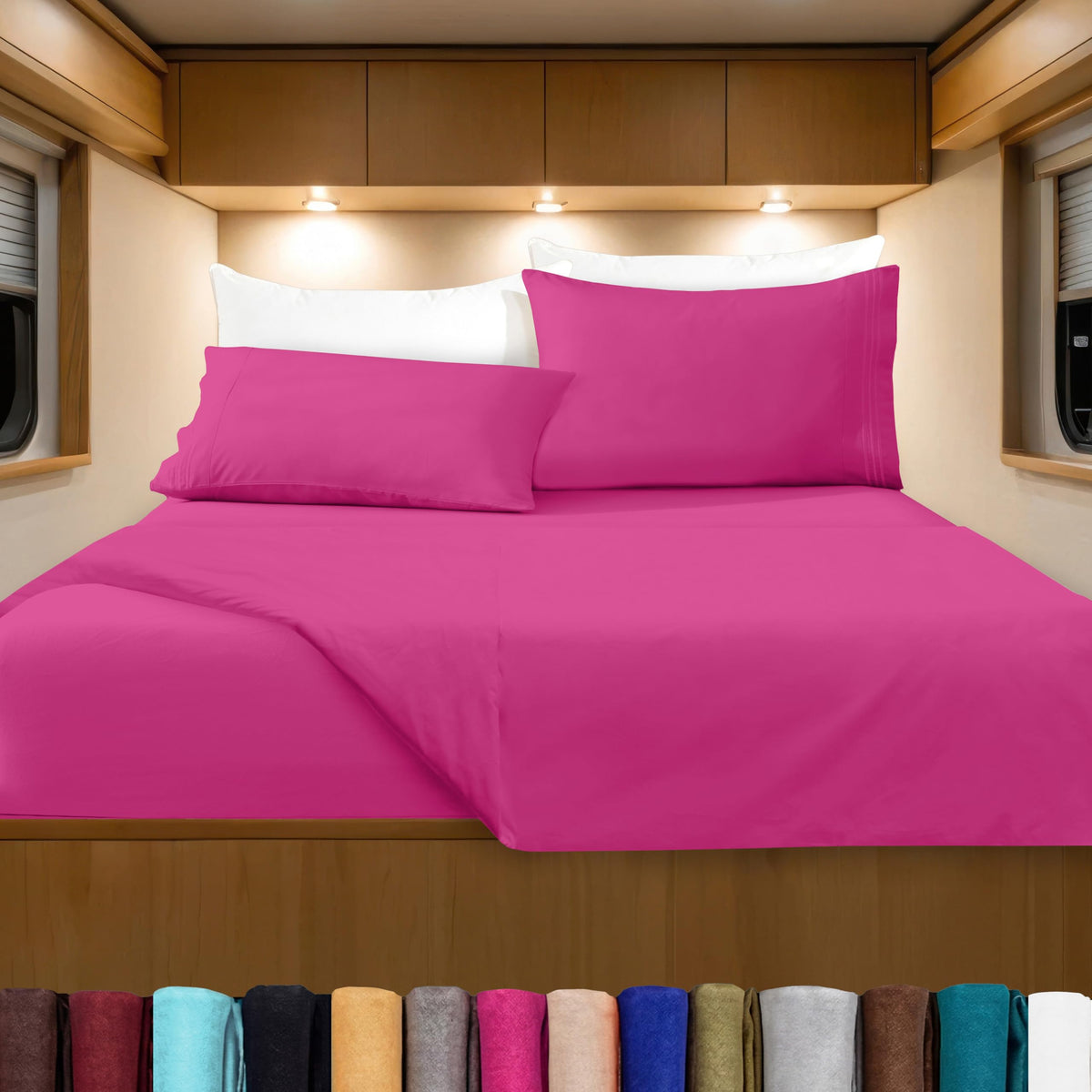Elegant Comfort Luxurious 1500 Premium Hotel Quality Microfiber Three Line Embroidered Softest 4-Piece Bed Sheet Set, Wrinkle and Fade Resistant, Queen, Light Pink