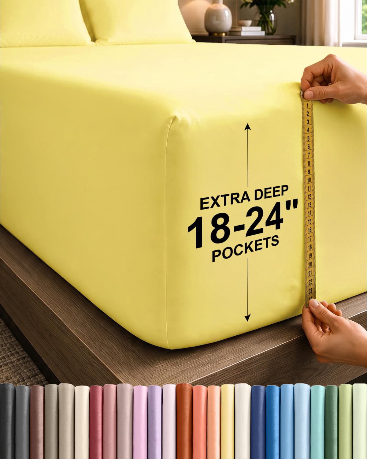 CGK Extra Deep Queen Single Fitted Sheet Only - Brown