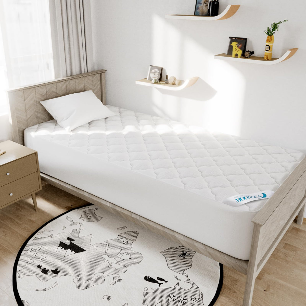 Queen Mattress Pad Thick Quilted Mattress Topper, Air Mattress Cover, Super Soft Breathable and Noiseless Down Alternative Fiber Extra Thick Mattress Pad with Deep Pocket Fits up to 23 Inch Mattress