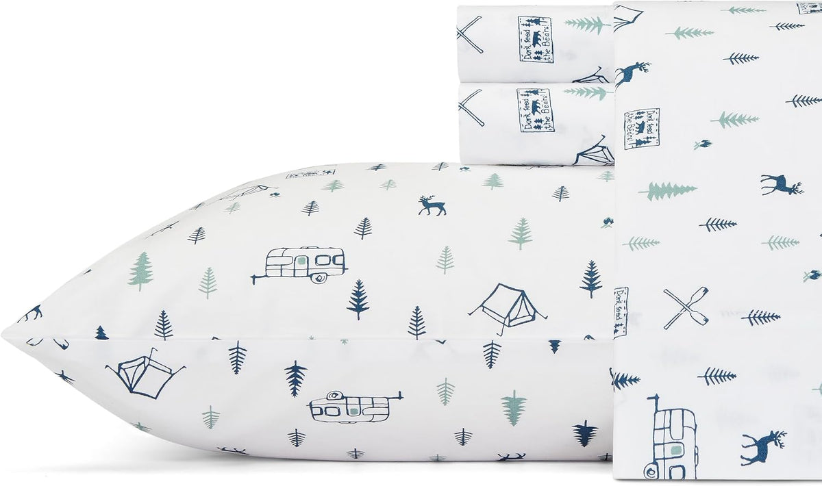 Eddie Bauer - Twin Size Sheet Set with Fitted Sheet & Pillowcase