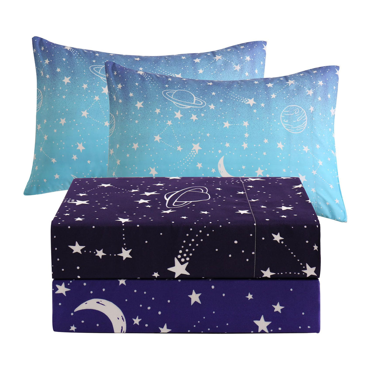 JSD Pink Unicorn Rainbow Kids Twin Sheet Set for Girls 3 Piece