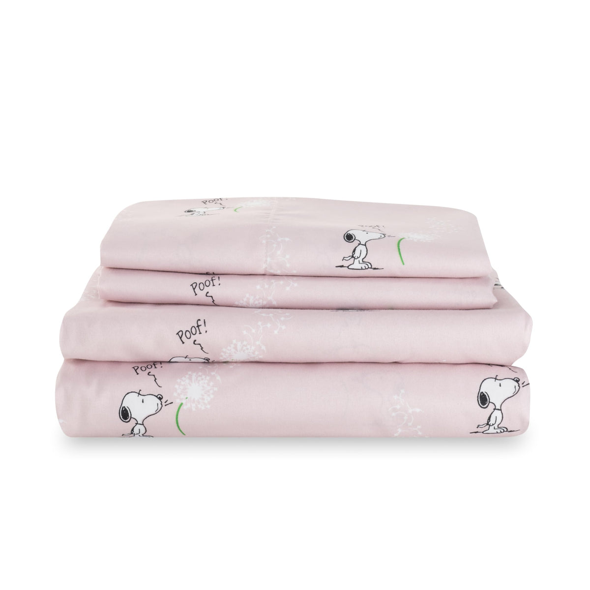 Berkshire Peanuts® Sheet Set Queen Size - 4 Pieces,Cute Character Snoopy Printed Soft Microfiber Bed Sheets,Peanuts Poses and Paws Grey