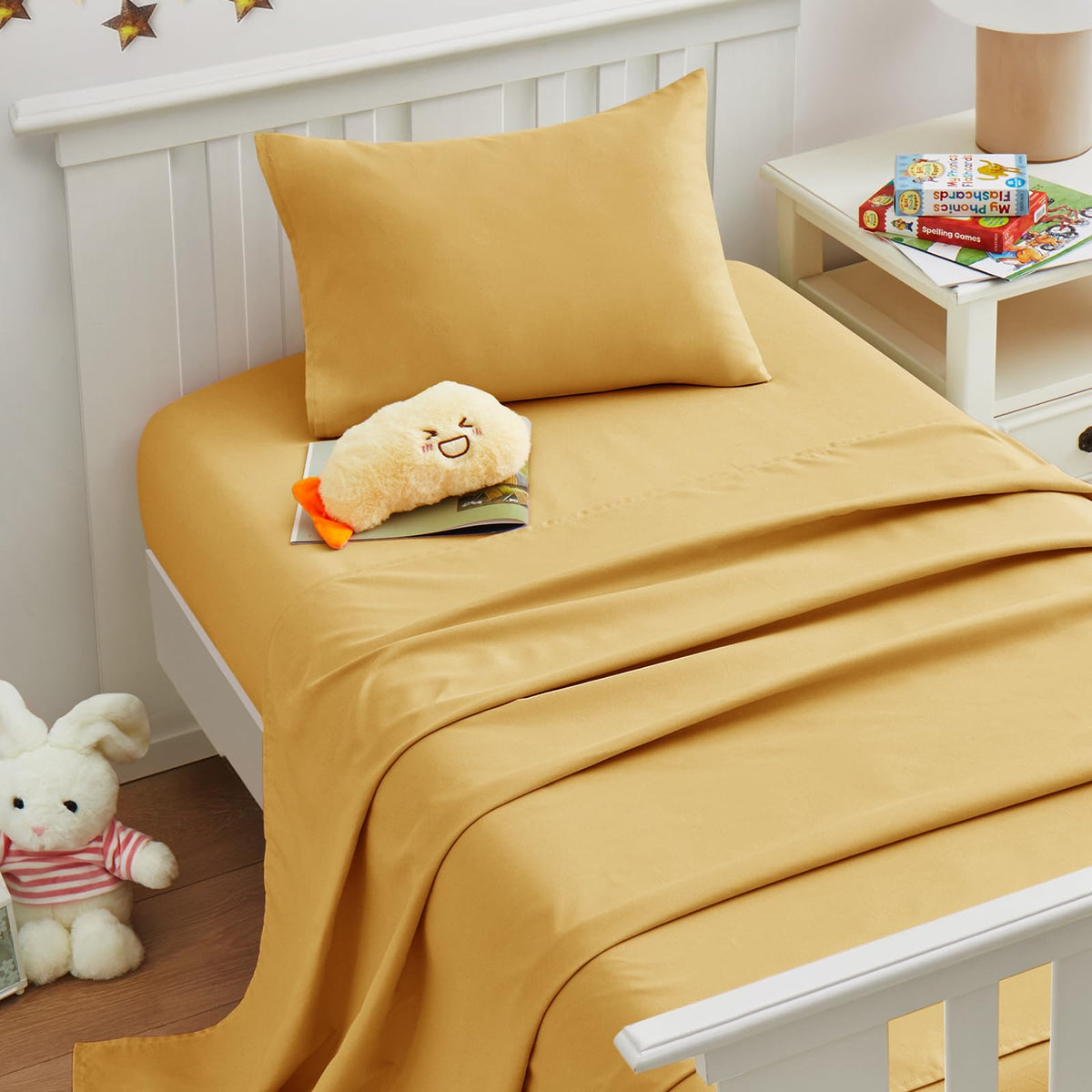 Light Pink Toddler Sheets, 3-Piece Pink Sheet Set for Toddler