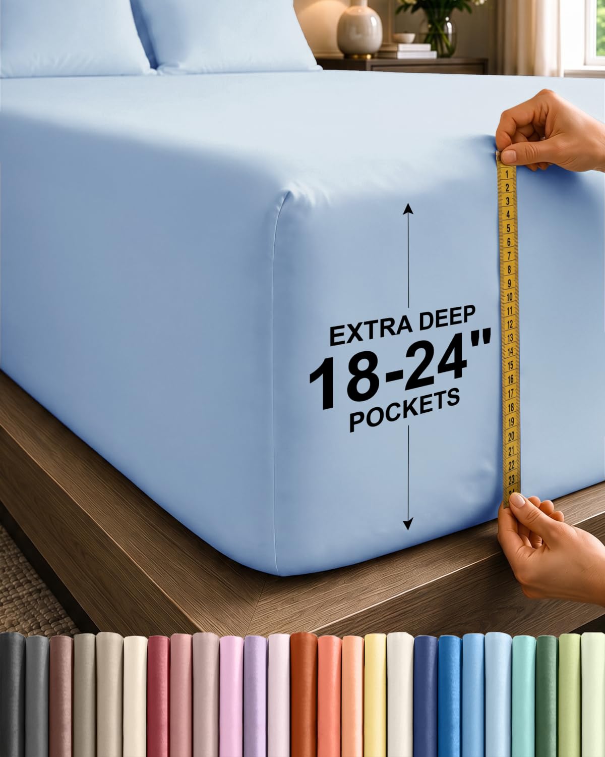 CGK Extra Deep Queen Single Fitted Sheet Only - Brown