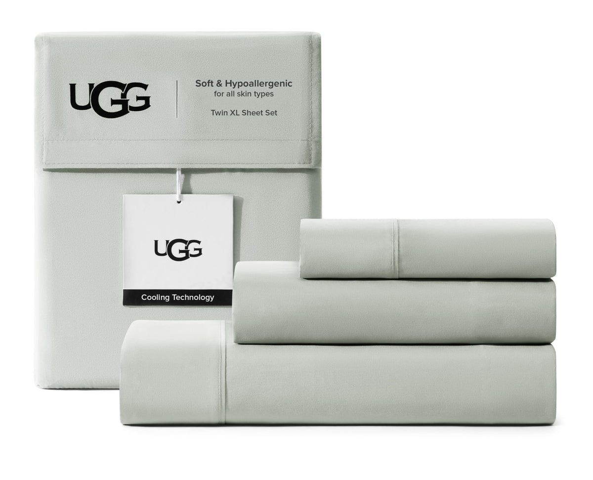 UGG Hedi King Size Sheets Set, Luxury Cooling Sheets, 4-Piece, Grey