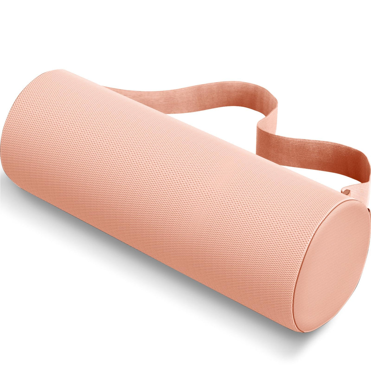 CushZone Lumbar Roll Support Pillow, Memory Foam Back Cushion, Black