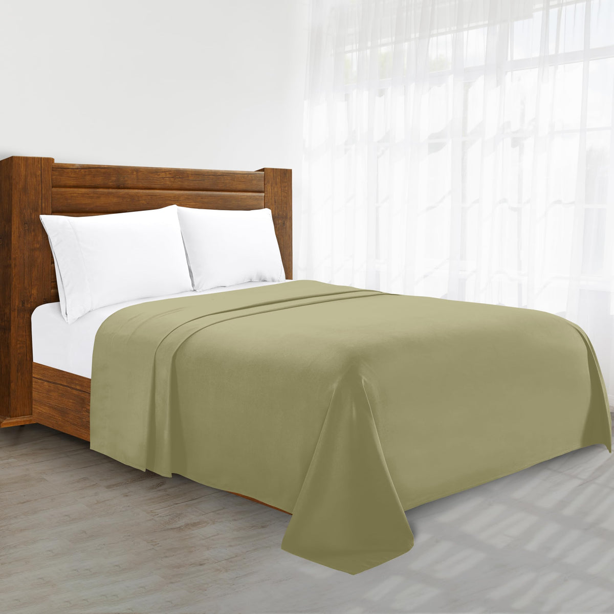 Luxury Flat Sheet on Amazon Elegant Comfort Wrinkle-Free 1500 Premier Hotel Quality 1-Piece Flat Sheet, King Size, Cream