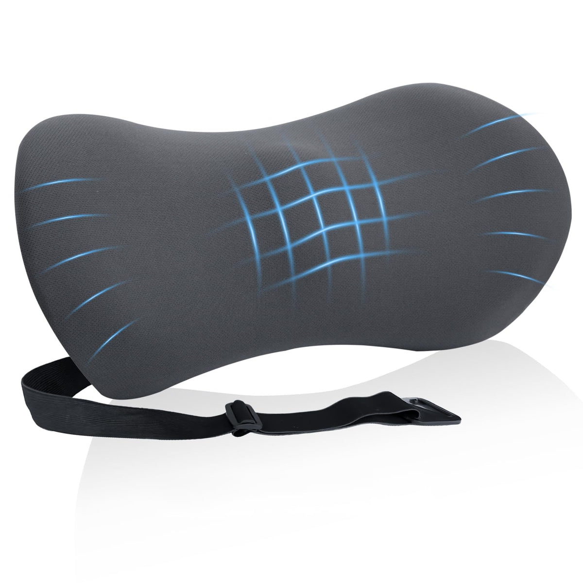 Lumbar Pillow, Memory Foam Lumbar Support Pillow for Office Chair and Car Seat, Back Support Pillow for Lower Back Pain Relief, Support Cushion Back Pillow for Sleeping, Driving, Resting
