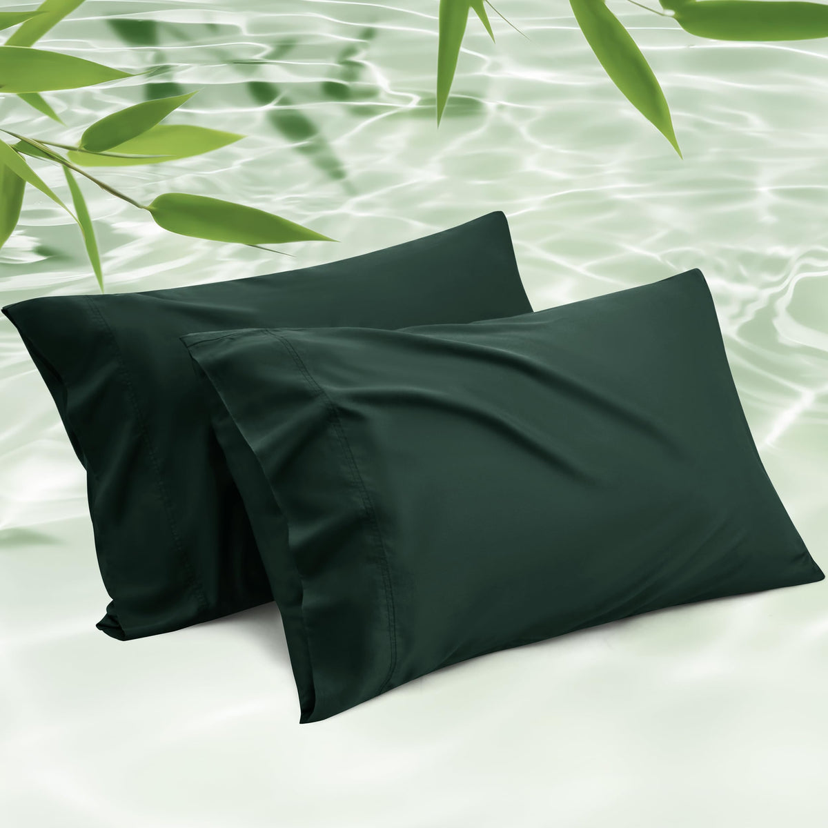Bedsure PureWoven Pillow Cases Queen Set of 2, Rayon Derived from Bamboo