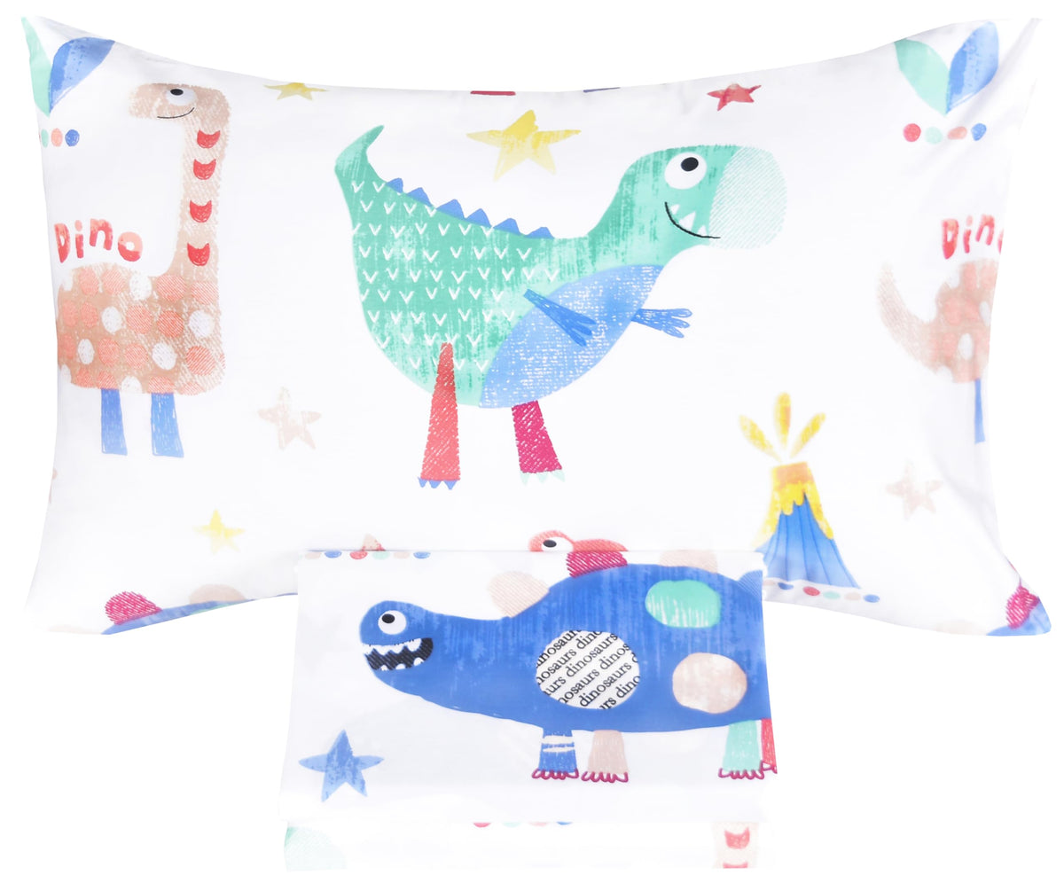Scientific Sleep Moon & Stars Boys Girls 100% Cotton 3 Pcs Twin Bed Sheet Set Kids Toddler Teen, Flat Sheet & Fitted Sheet & Pillowcase Kids Bedding Set