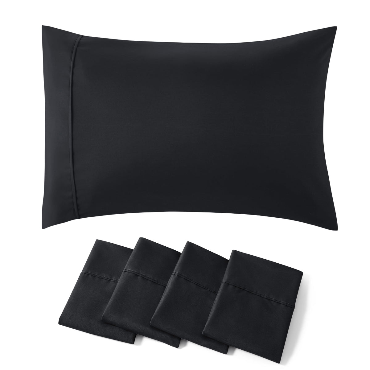 Bedsure Pillow Cases Queen Set of 2 - Dark Grey Double Brushed Microfiber Pillowcases 2 Pack, Super Soft Cooling Pillow Sham Covers with Envelope Closure, Wrinkle, Fade Resistant, 20”x30“