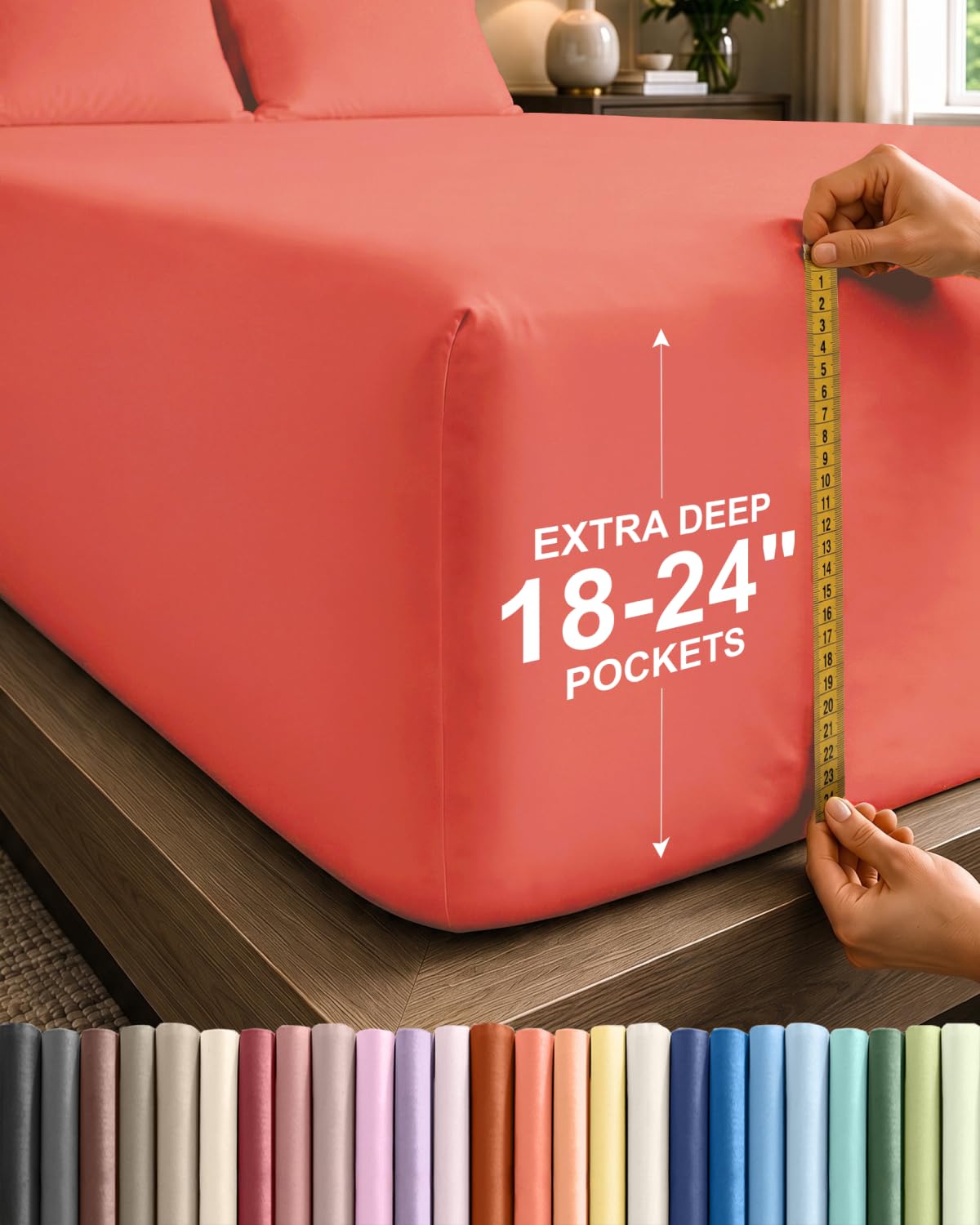 CGK Extra Deep Queen Single Fitted Sheet Only - Brown