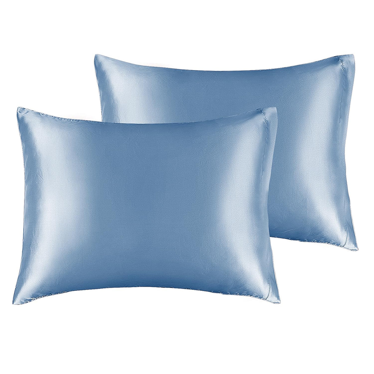BEDELITE Satin Pillowcases, Queen Size 20x30 Inch, Dark Grey, Set of 2
