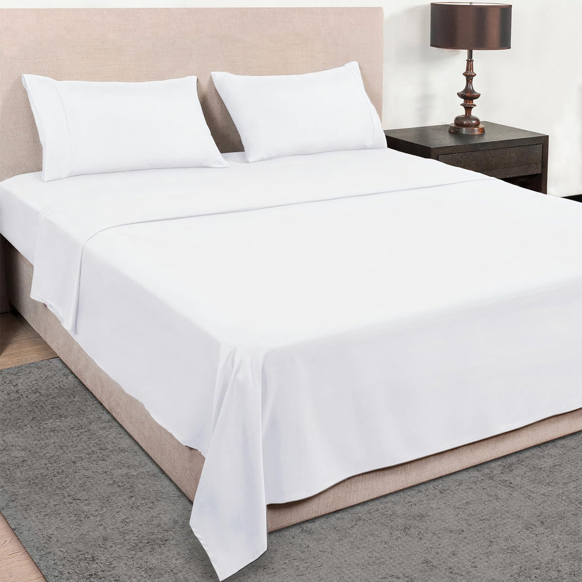 Mejoroom Queen Size Sheet Set - Hotel Luxury 1800 Bedding Sheets & Pillowcases - Deep Pocket Fitted Sheet, Soft, Breathable, Wrinkle & Fade Resistant - 4 Piece (Queen, Blush Pink)