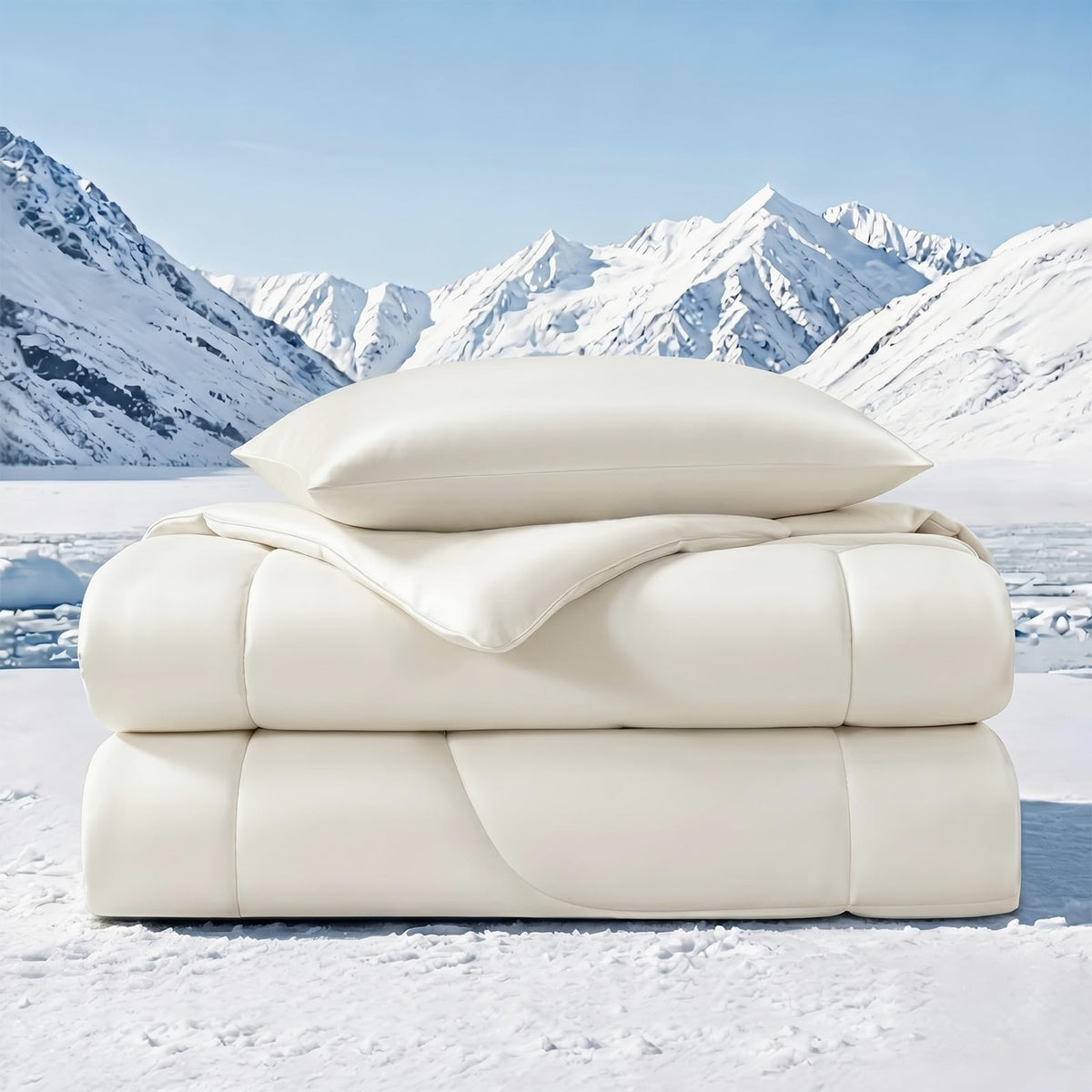 Quataly Cooling Comforter Set Twin Size Breathable Comforter with Sheets