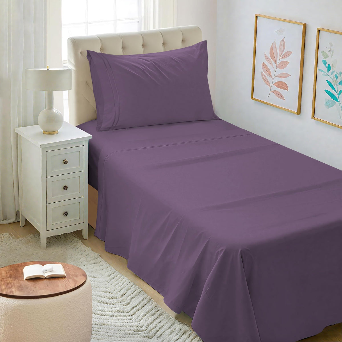 Mejoroom Queen Size Sheet Set - Hotel Luxury 1800 Bedding Sheets & Pillowcases - Deep Pocket Fitted Sheet, Soft, Breathable, Wrinkle & Fade Resistant - 4 Piece (Queen, Blush Pink)