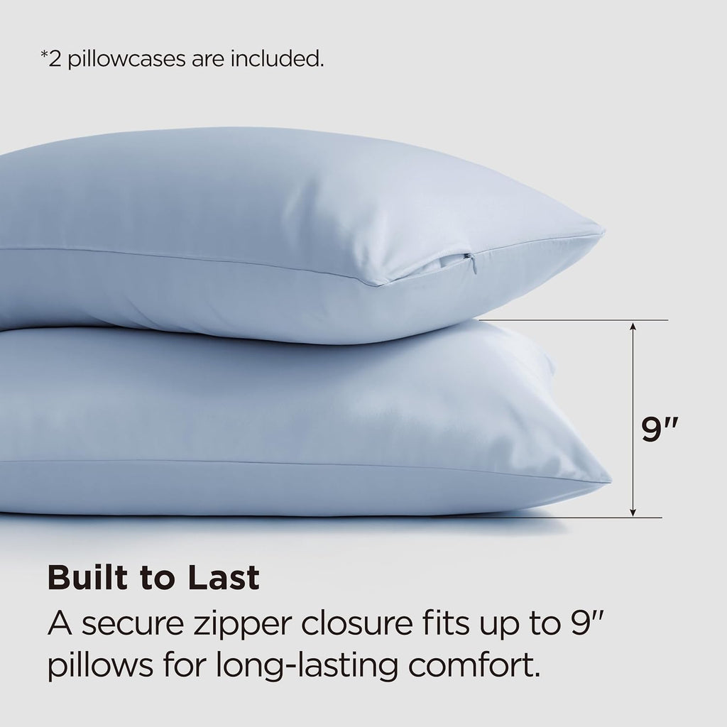 Bedsure Zipper Pillow Cases Queen Size from Rayon Derived from Bamboo