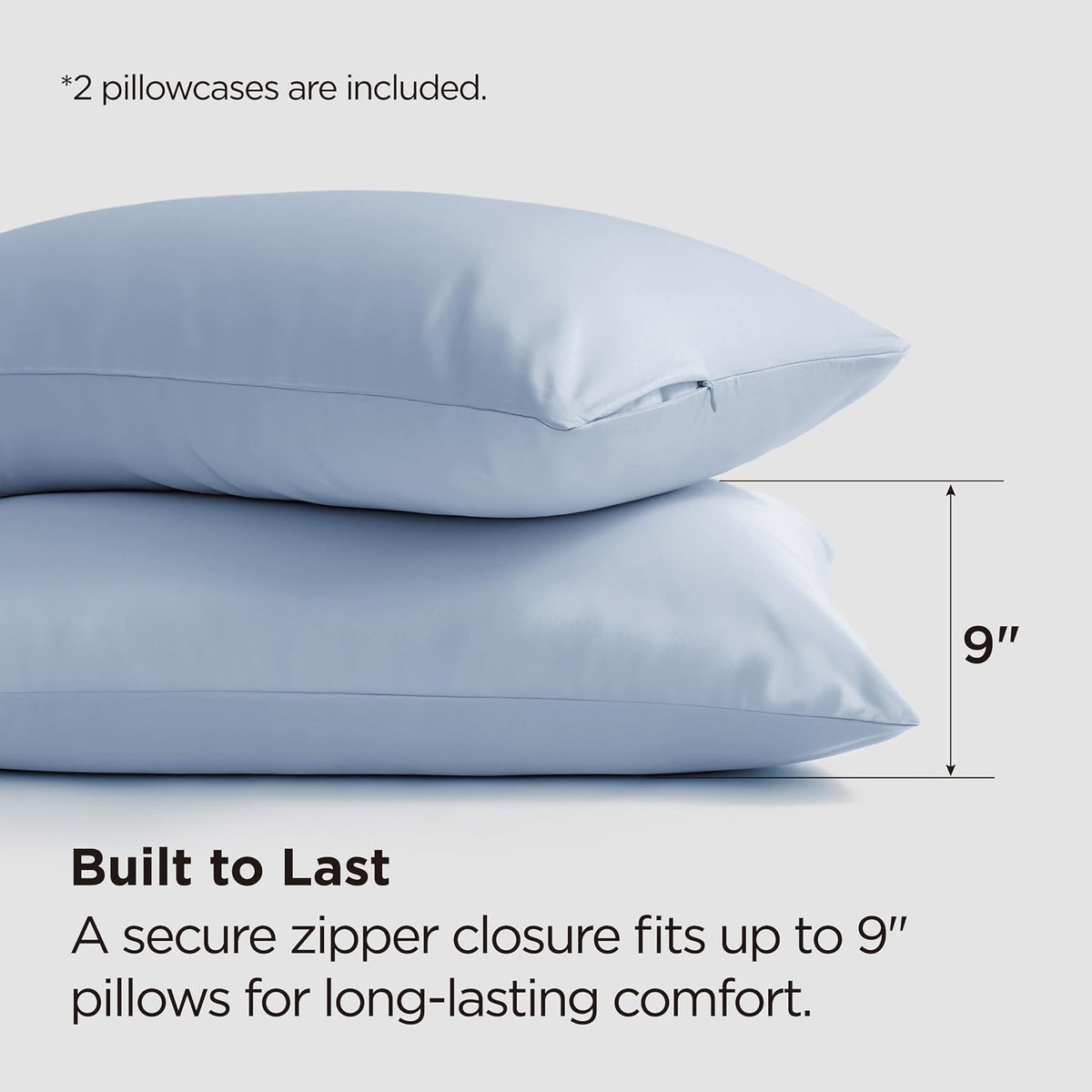 Bedsure Zipper Pillow Cases Queen Size from Rayon Derived from Bamboo