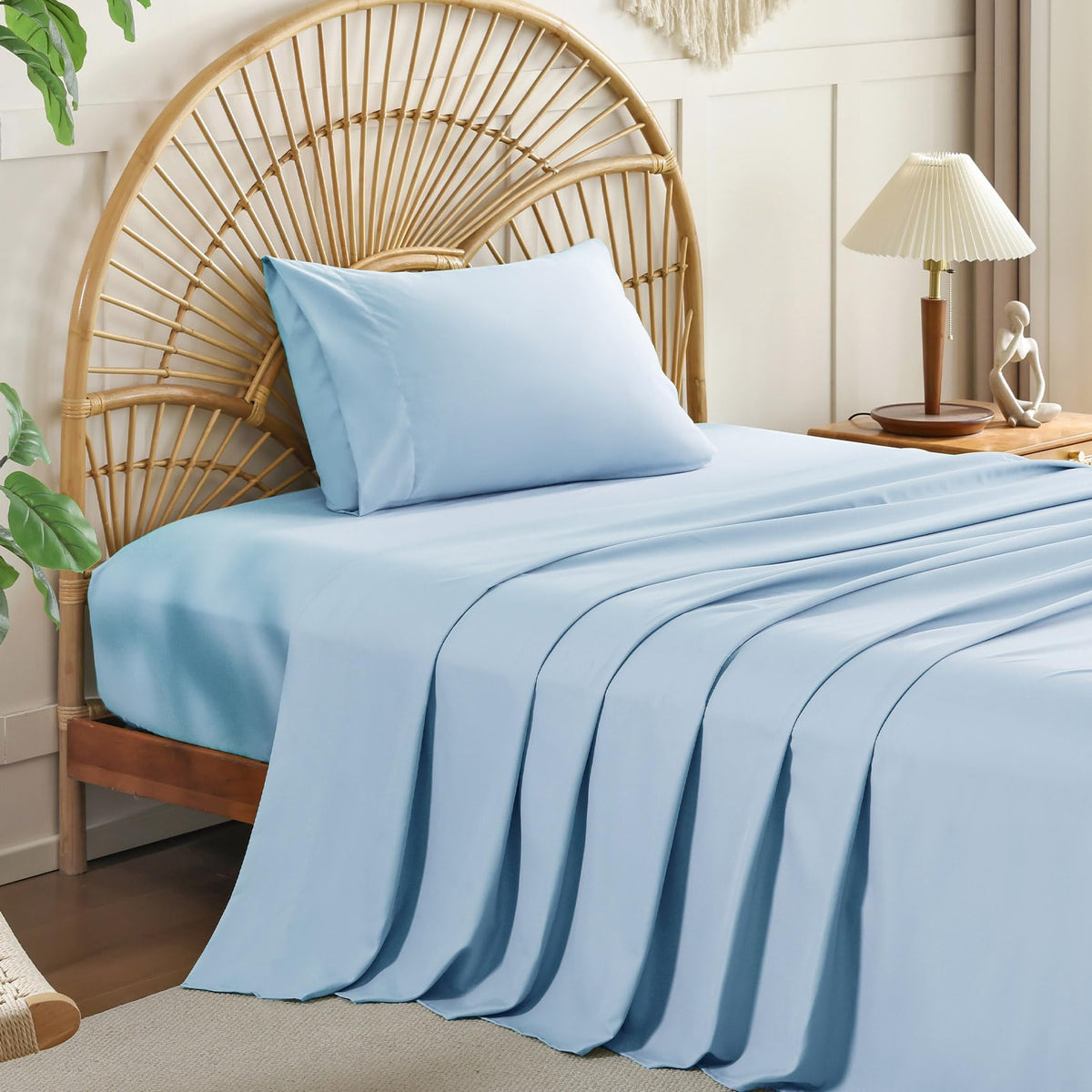 Full Size Sheet Sets, 4 Piece 15" Deep Pocket Full Sheet Set - White