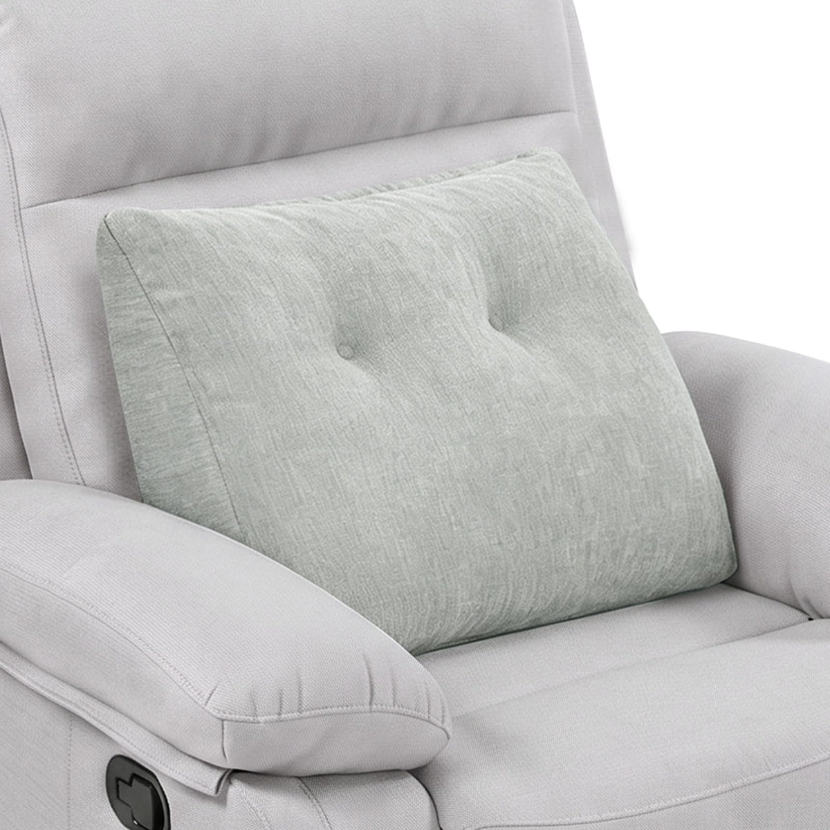 Lumbar Support Pillow for Recliner Chair with Headrest, Dual-Layer Large Back Pillow for Deep Couch & Sofa, Memory Foam Lower Back Support Cushion Set for Sciatica Relief Dark Grey