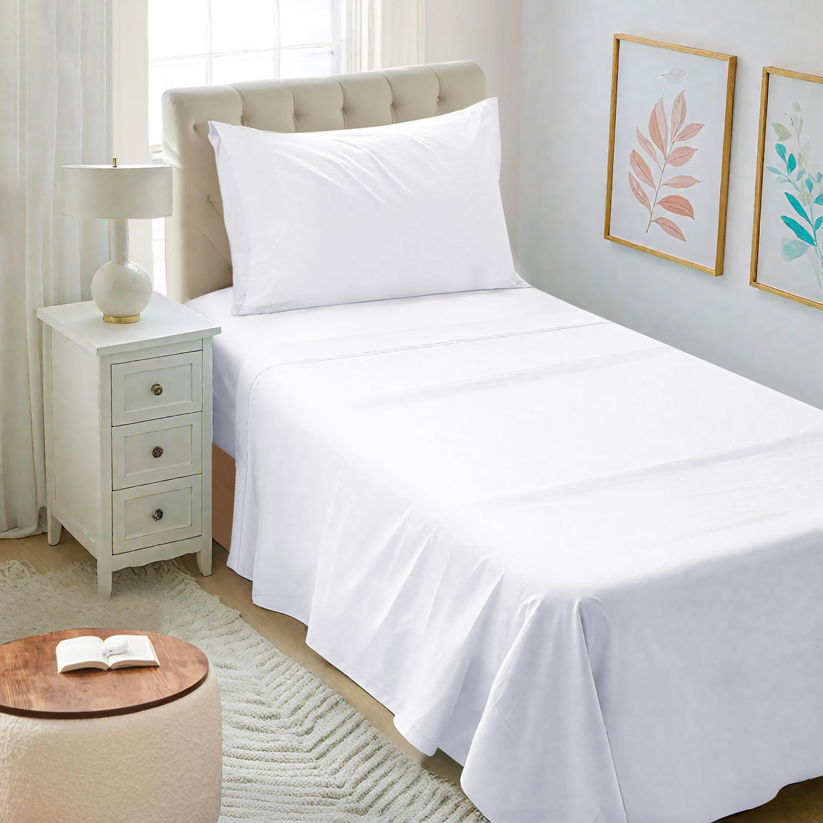Mejoroom Queen Size Sheet Set - Hotel Luxury 1800 Bedding Sheets & Pillowcases - Deep Pocket Fitted Sheet, Soft, Breathable, Wrinkle & Fade Resistant - 4 Piece (Queen, Blush Pink)