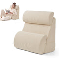 Blissful Diary Reading Pillow, Wide Backrest with Adjustable Support, Beige
