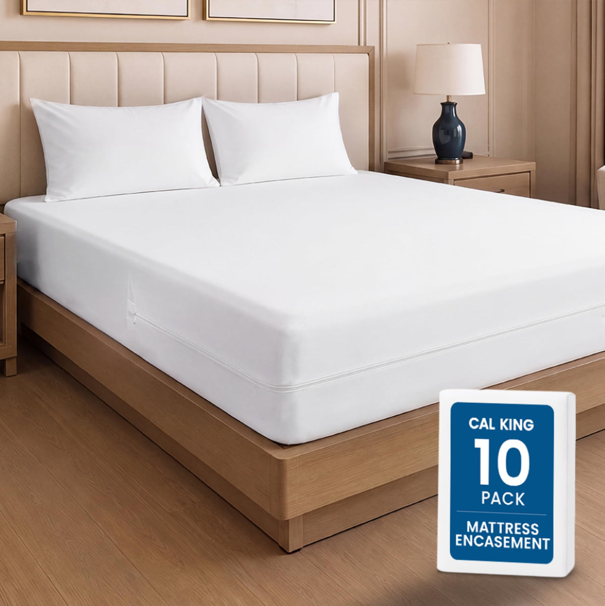 Utopia Bedding King Size Mattress Protector Zippered, 100% Waterproof