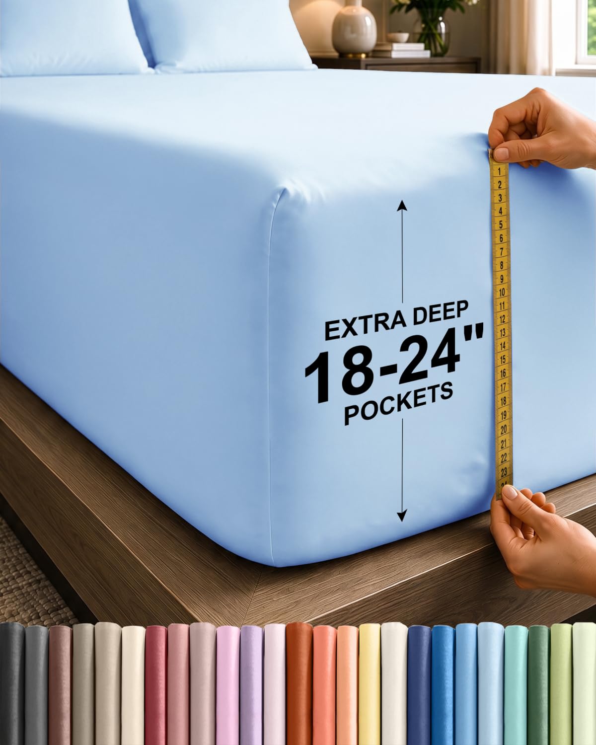 CGK Extra Deep Queen Single Fitted Sheet Only - Brown
