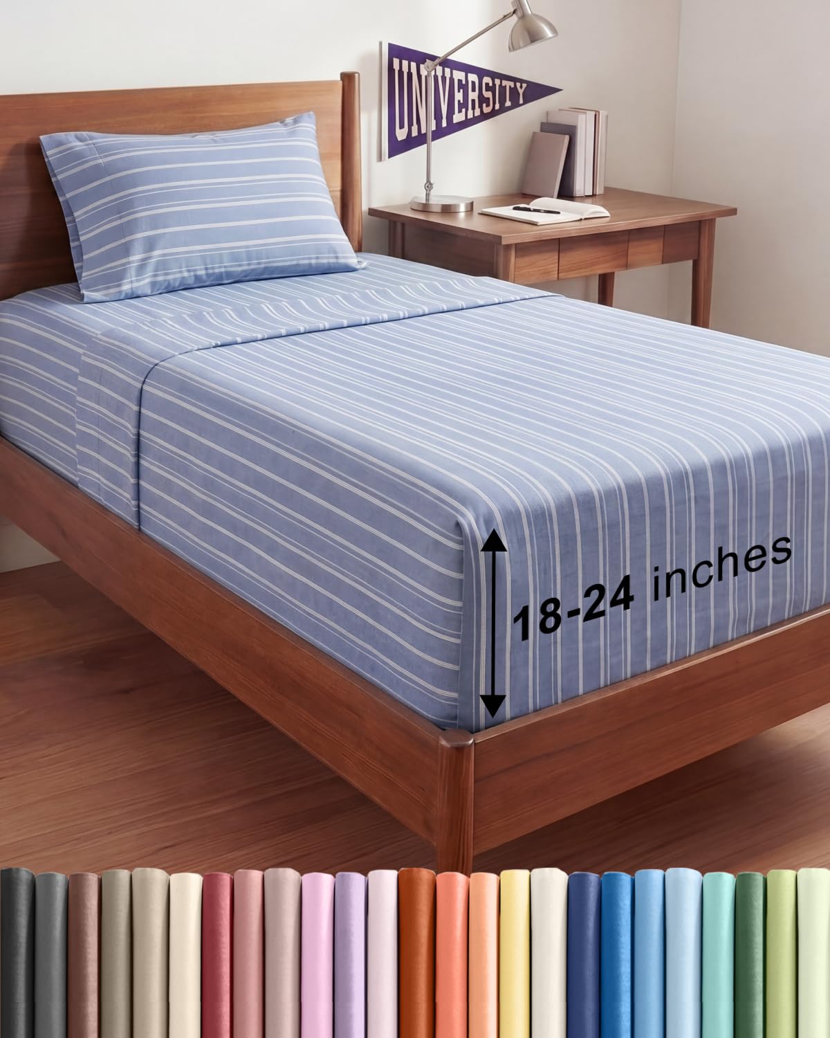 Extra Deep Queen Sheet Set - 4 Piece Breathable Cooling Sheets - Dark Grey