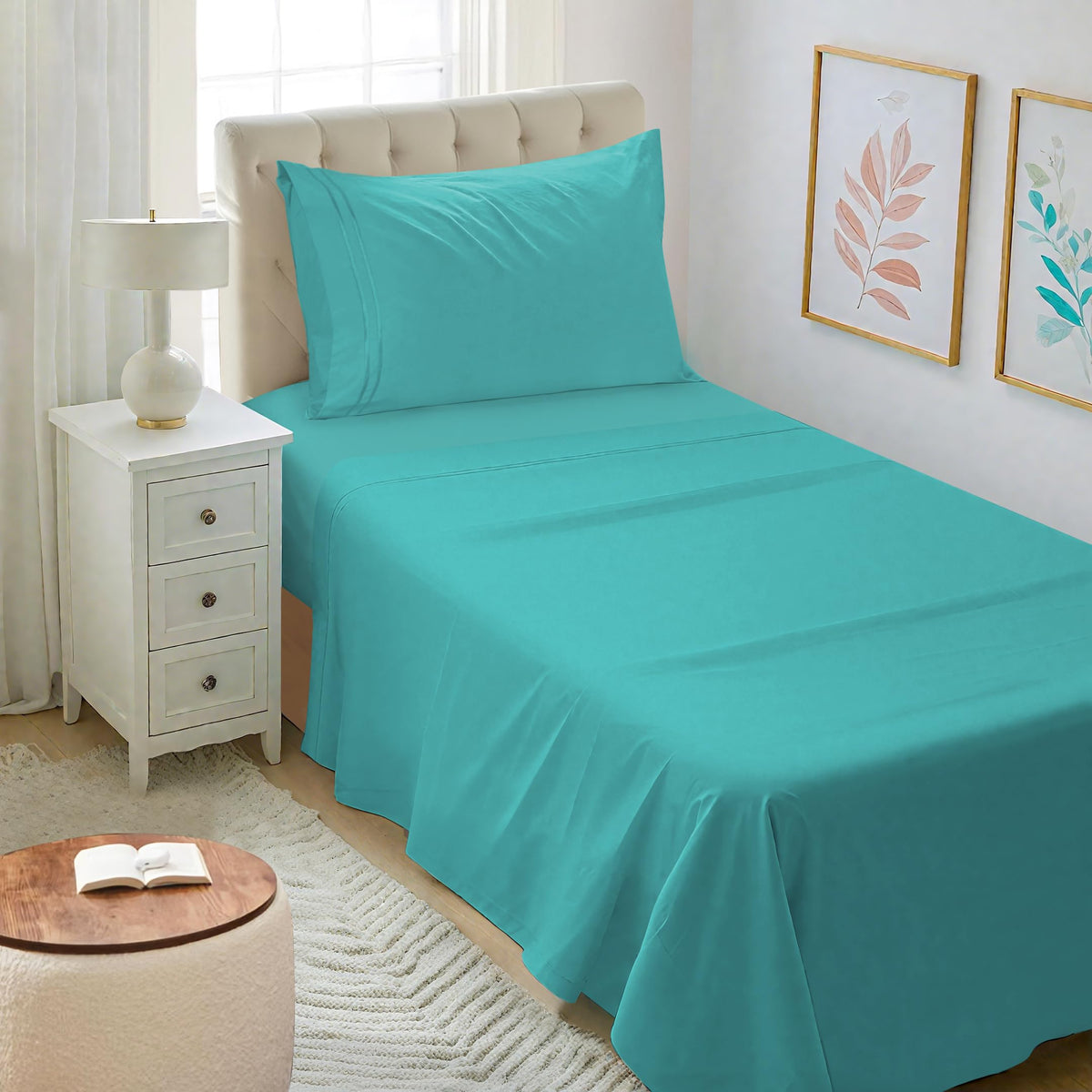 Mejoroom Queen Size Sheet Set - Hotel Luxury 1800 Bedding Sheets & Pillowcases - Deep Pocket Fitted Sheet, Soft, Breathable, Wrinkle & Fade Resistant - 4 Piece (Queen, Blush Pink)